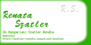 renata szatler business card