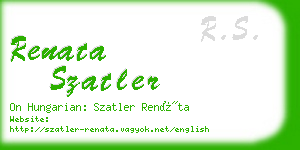 renata szatler business card
